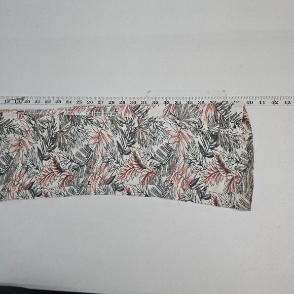 Cali 1850 Los Angeles XS Linen Viscose Tropical Leaf Print Drawstring Pants - Picture 4 of 11